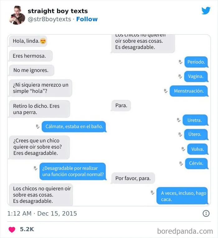20 Mensajes de hombres hetero mostrando lo irritantes que pueden ser