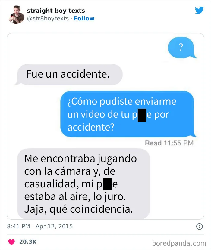 20 Mensajes de hombres hetero mostrando lo irritantes que pueden ser