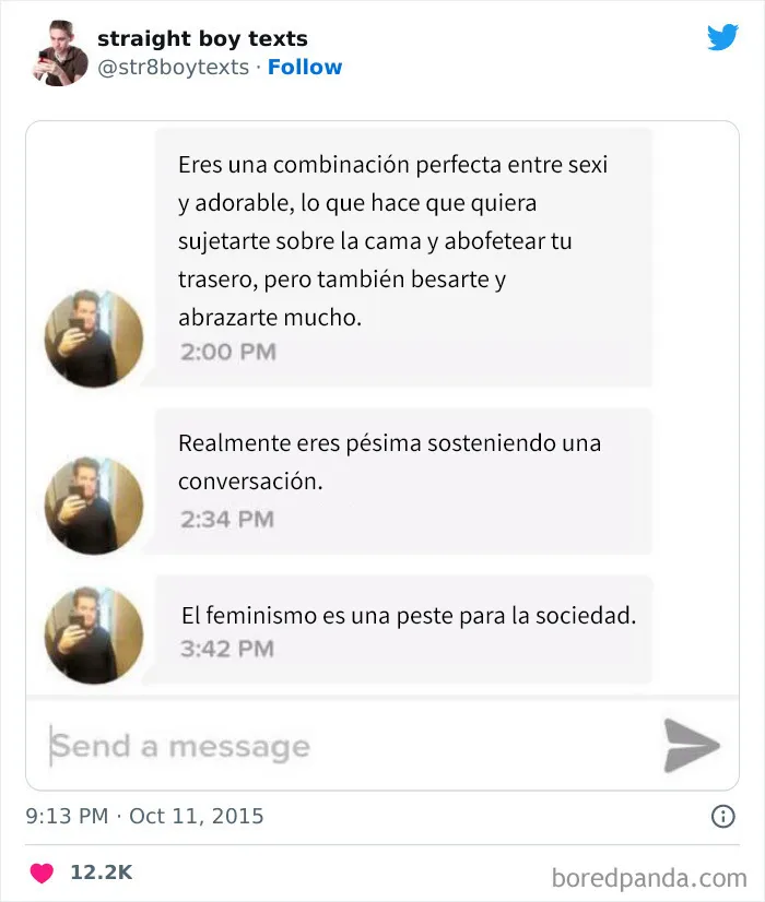 20 Mensajes de hombres hetero mostrando lo irritantes que pueden ser