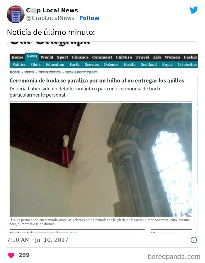 20 Titulares desquiciados encontrados en las noticias locales y compartidos en Twitter