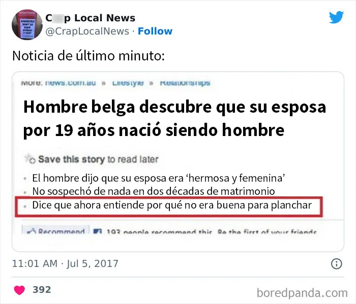 20 Titulares desquiciados encontrados en las noticias locales y compartidos en Twitter