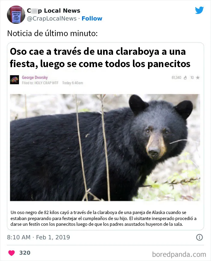 20 Titulares desquiciados encontrados en las noticias locales y compartidos en Twitter