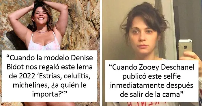 25 Celebridades que publicaron sus fotos sin filtros ni retoques