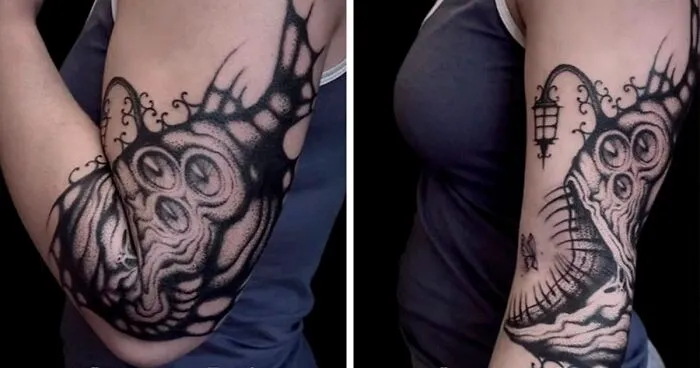35 Tatuajes geniales que muestran su verdadero aspecto cuando el cuerpo se mueve, por Veks Van Hillik Tattoo