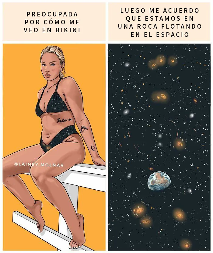 12 Nuevos y honestos cómics de Lainey Molnar que exploran los estándares sociales