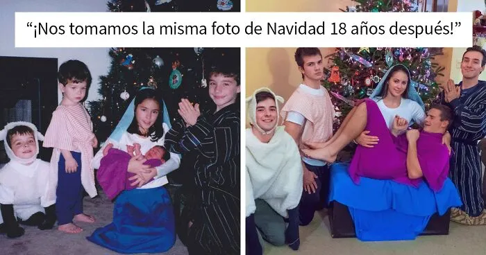 40 Divertidas fotos familiares navideñas compartidas por personas que ahora se avergüenzan de ellas