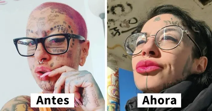 Esta mujer tenía tantos tatuajes que acabó añorando su propio rostro, así que decidió quitárselos