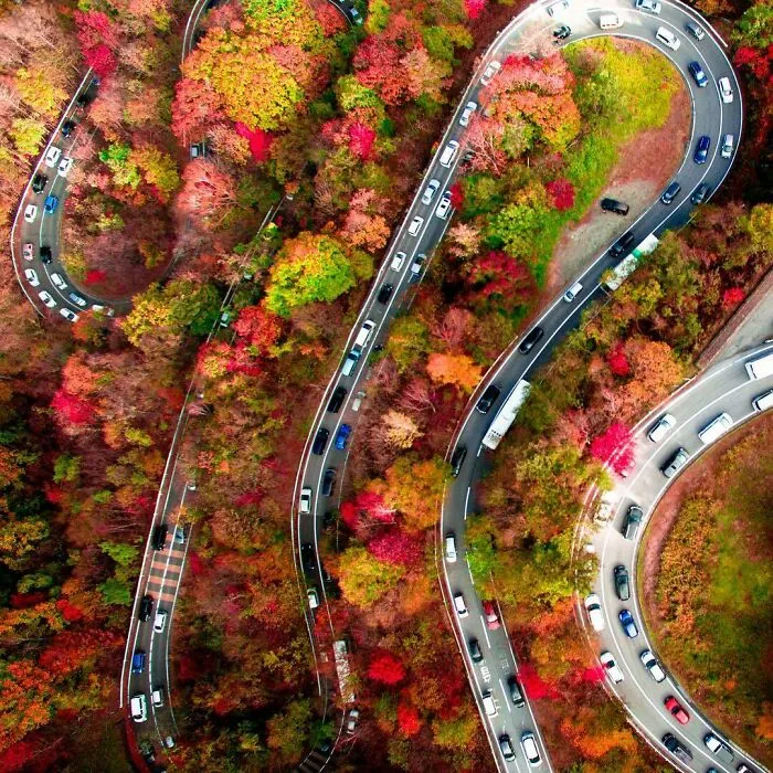La colorida naturaleza de Japón desde el aire: 30 fotos con dron
