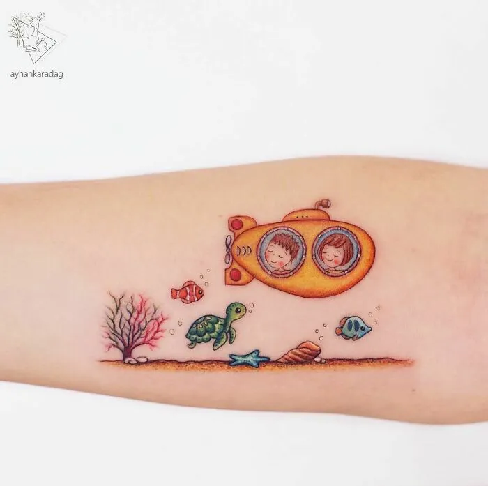 Este tatuador turco crea adorables escenas de cuento sobre la piel