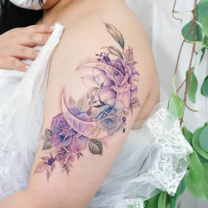 50 Tatuajes florales que parecen pinturas de acuarela sobre la piel (nuevas fotos)