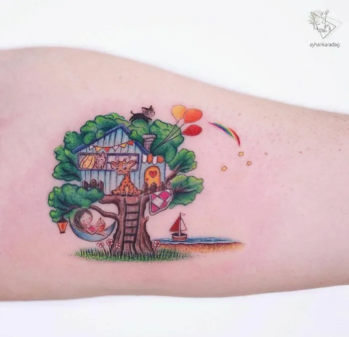 Este tatuador turco crea adorables escenas de cuento sobre la piel