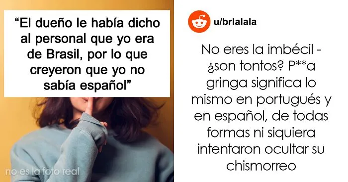 Unos trabajadores mexicanos asumen erróneamente que su nueva compañera no entiende español y empiezan a hablar mal de ella