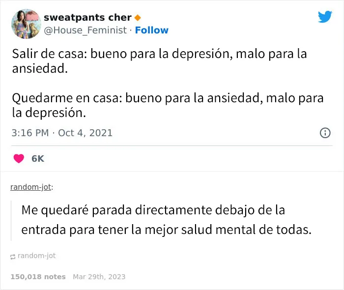 20 Divertidos y preocupantes memes sobre salud mental con los que muchos podrán identificarse