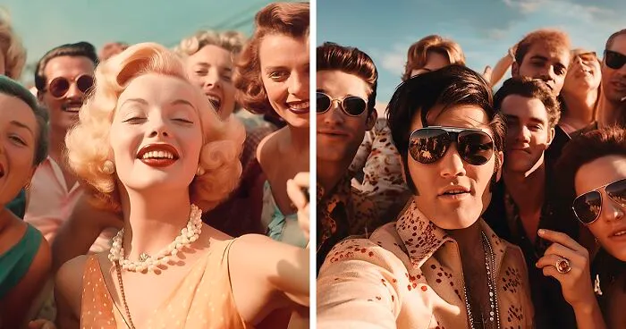 Gracias a la IA viajamos en el tiempo para ver cómo se tomaban selfies personajes icónicos del pasado