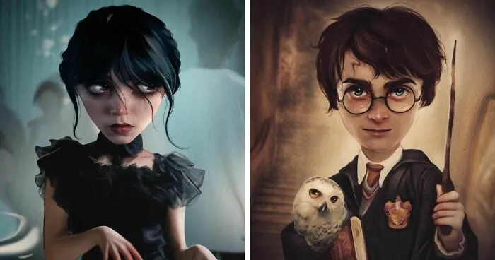 Este ilustrador dibuja a personajes populares y celebridades de una forma única