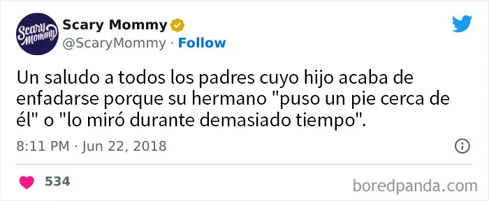20 Tuits de padres mostrando la loca dinámica de criar hermanos