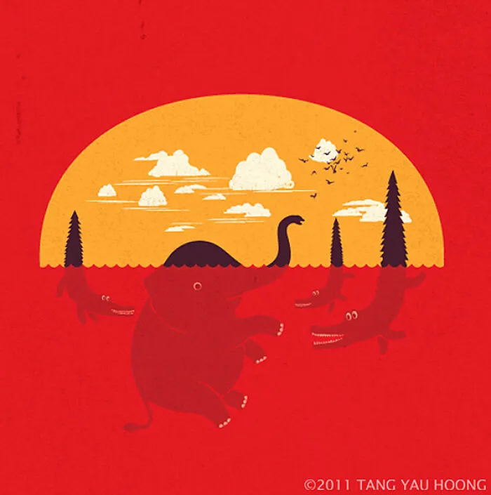 30 Ingeniosas ilustraciones que aprovechan el espacio negativo, por Tang Yau Hoong