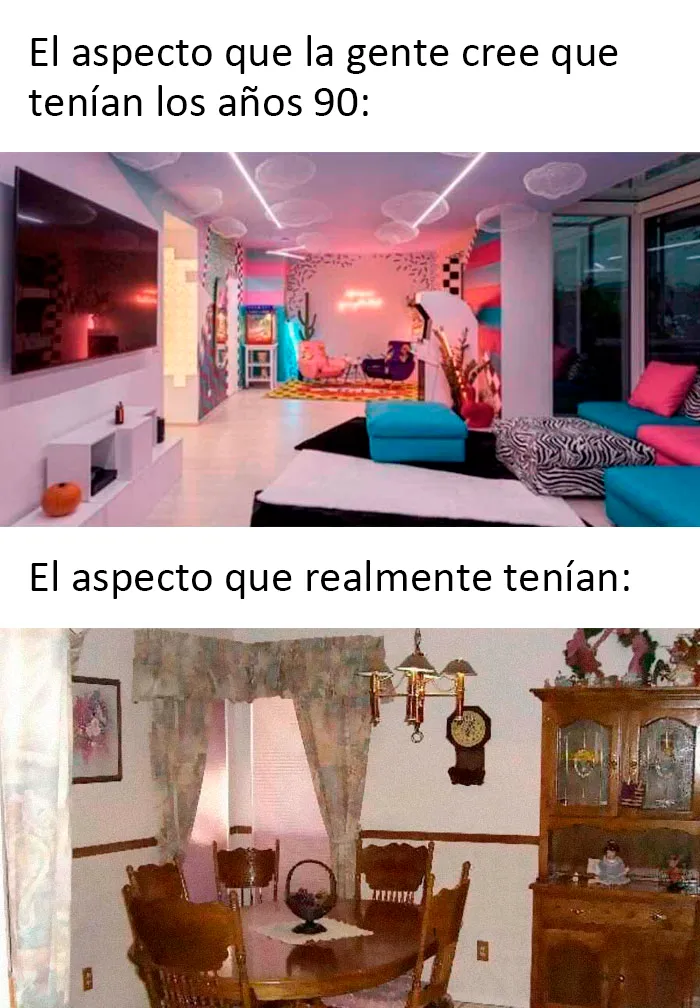 ¿Tenían todos los abuelos de los 90 la misma mesa y sillas de comedor?