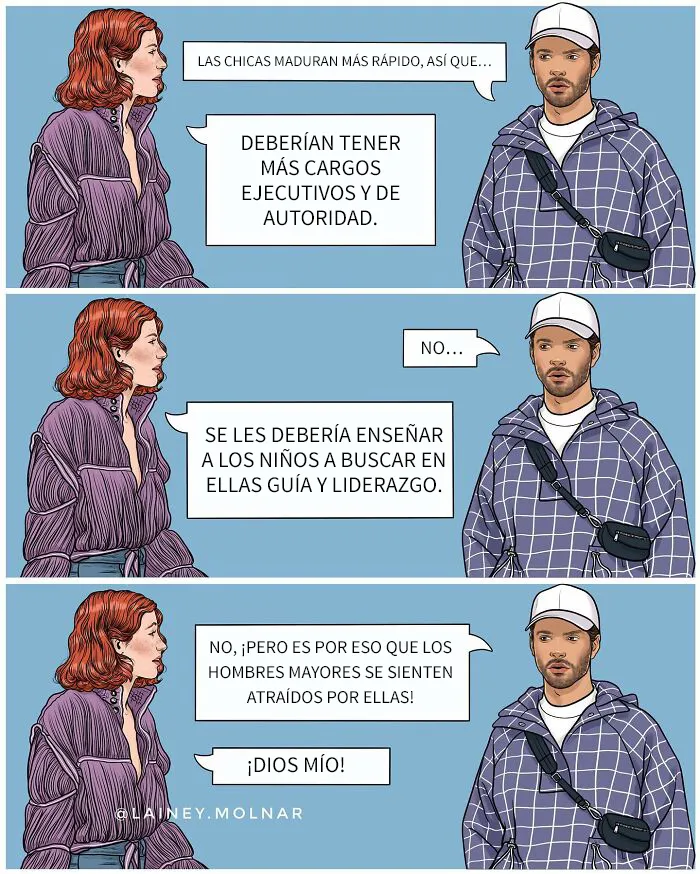 Esta artista crea ilustraciones que invitan a cuestionar y reflexionar sobre las normas sociales en torno a la feminidad, la imagen corporal y otros temas