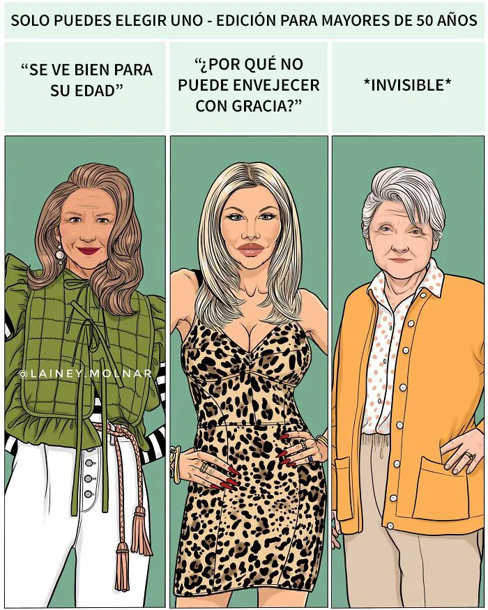 Esta artista crea ilustraciones que invitan a cuestionar y reflexionar sobre las normas sociales en torno a la feminidad, la imagen corporal y otros temas