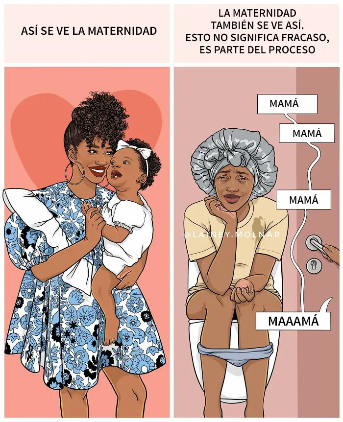 Esta artista crea ilustraciones que invitan a cuestionar y reflexionar sobre las normas sociales en torno a la feminidad, la imagen corporal y otros temas