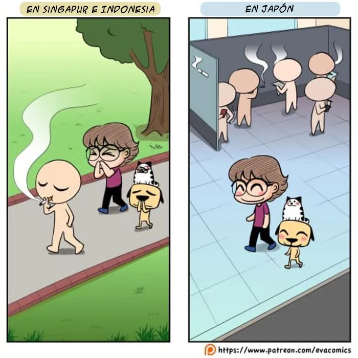 20 Cómics sobre las diferencias entre Japón y otros países que experimentó la dibujante al vivir allí