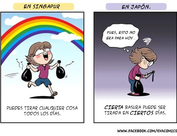 20 Cómics sobre las diferencias entre Japón y otros países que experimentó la dibujante al vivir allí