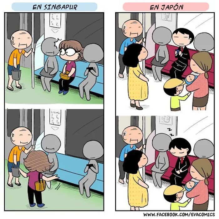 20 Cómics sobre las diferencias entre Japón y otros países que experimentó la dibujante al vivir allí