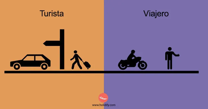 Holidify publica una serie de imágenes que ilustran las diferencias entre turistas y viajeros (12 fotos)