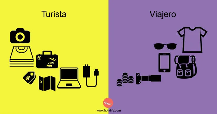 Holidify publica una serie de imágenes que ilustran las diferencias entre turistas y viajeros (12 fotos)