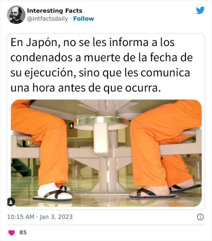 20 curiosidades sobre todo un poco, compartidas por esta cuenta de Twitter llamada “Datos interesantes”