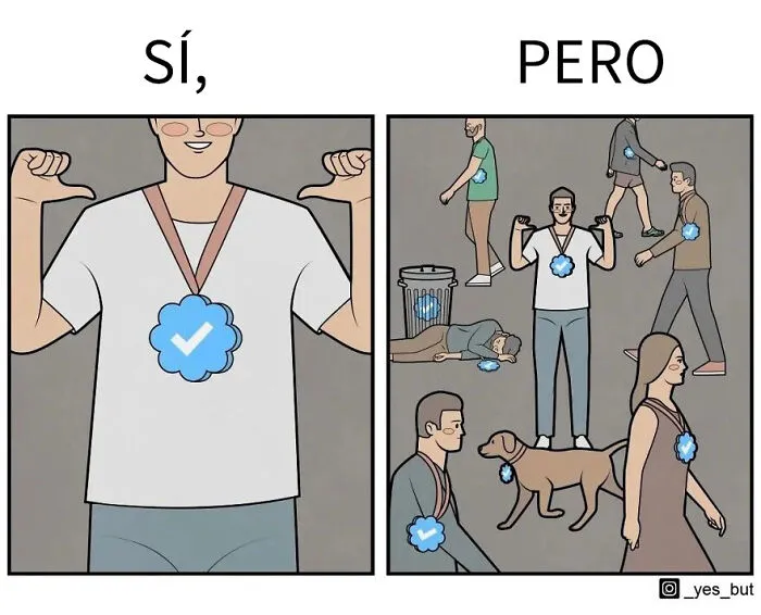 Este ilustrador revela contradicciones de la sociedad con sus cómics irónicos "Sí, pero..."