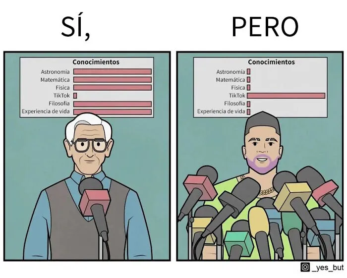 Este ilustrador revela contradicciones de la sociedad con sus cómics irónicos "Sí, pero..."
