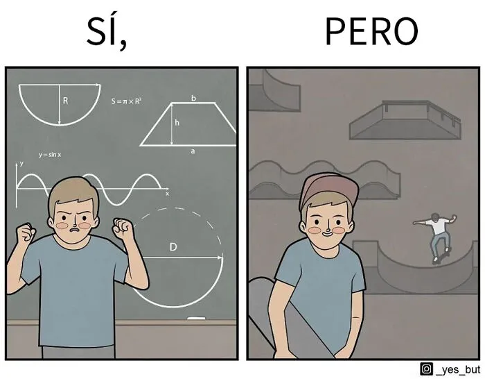 Este ilustrador revela contradicciones de la sociedad con sus cómics irónicos "Sí, pero..."