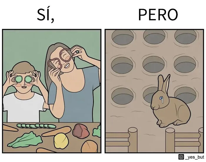 Este ilustrador revela contradicciones de la sociedad con sus cómics irónicos "Sí, pero..."