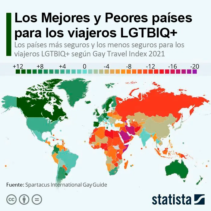 Los mejores y los peores países para los viajeros lgtbiq+