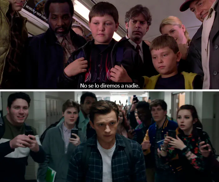 Cuando se revela su verdadera identidad, Peter Parker recibe respuestas muy diferentes del público en (2004) y (2021)
