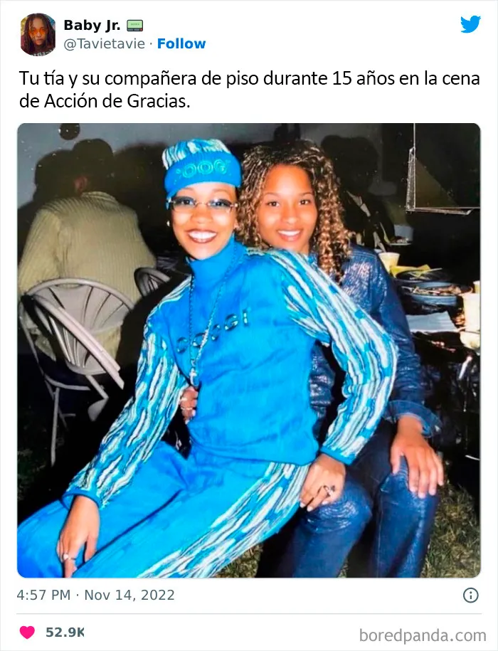 Feliz Acción de Gracias a todas las tías con compañeros de toda la vida