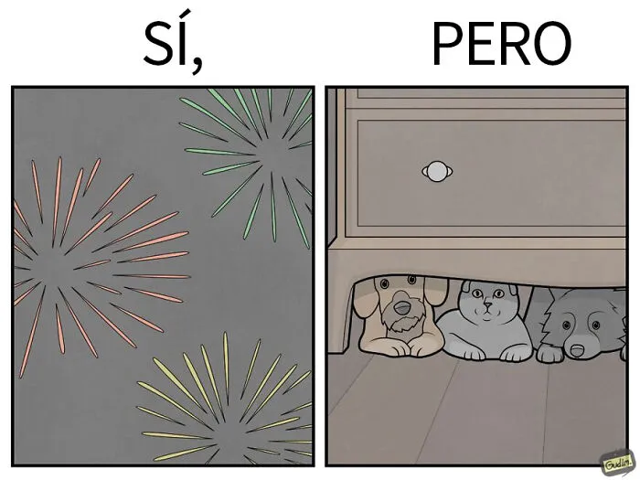 «Sí, pero»: 15 Nuevas e ingeniosas ilustraciones sobre nuestras contradicciones humanas (edición mascotas)