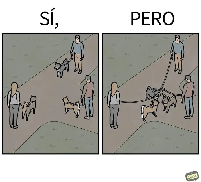 «Sí, pero»: 15 Nuevas e ingeniosas ilustraciones sobre nuestras contradicciones humanas (edición mascotas)