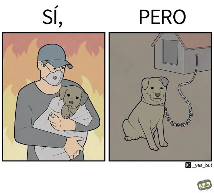 «Sí, pero»: 15 Nuevas e ingeniosas ilustraciones sobre nuestras contradicciones humanas (edición mascotas)