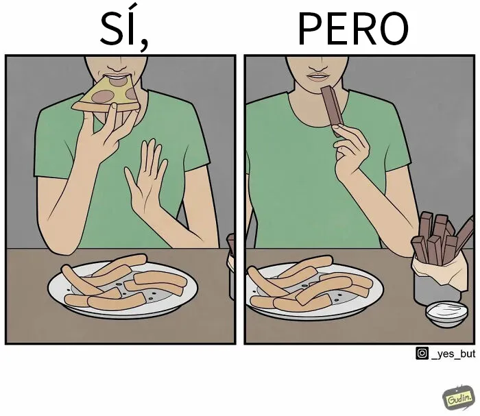 “Sí, pero”: 18 Nuevas e ingeniosas ilustraciones sobre nuestras contradicciones humanas