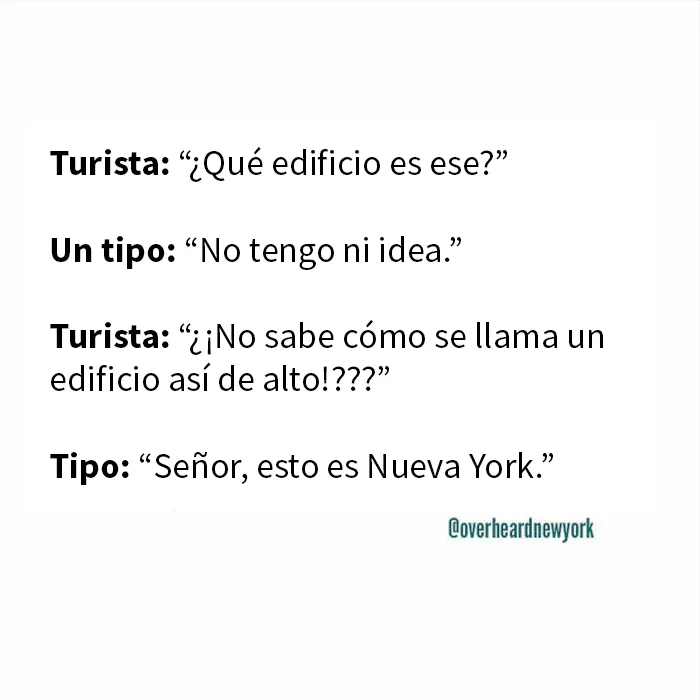 20 Nuevas e inesperadas conversaciones que la gente escuchó en Nueva York y había que compartirlas