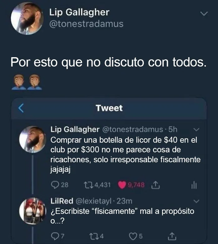 Eres físicamente irresponsable
