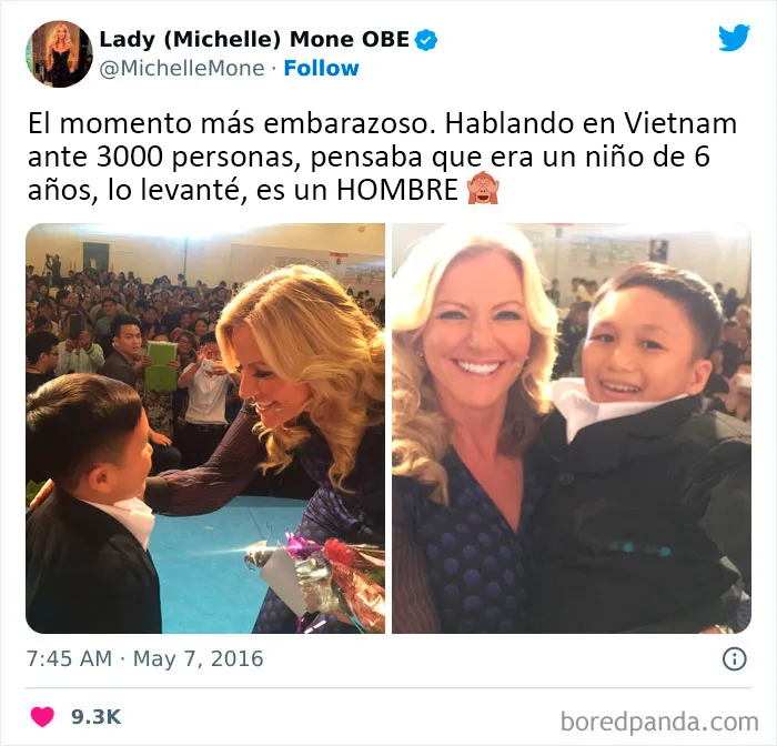 Confundiendo a un hombre vietnamita con un niño