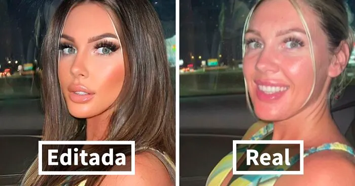 Esta mujer editó sus fotos exageradamente para demostrar la falsedad de lo que vemos en redes sociales (nuevas imágenes)