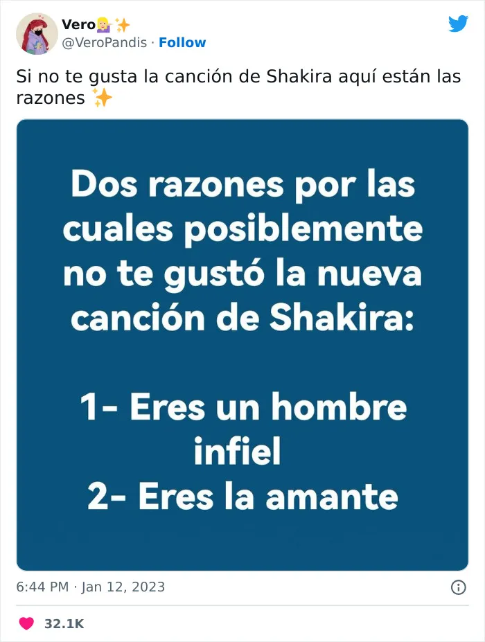 20 Divertidos memes y reacciones ante la nueva canción de Shakira y Bizarrap