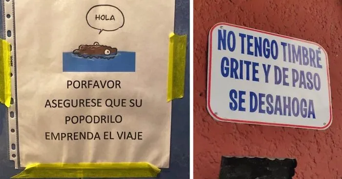 Estos carteles son tan divertidos e inesperados que es inevitable sonreír al verlos