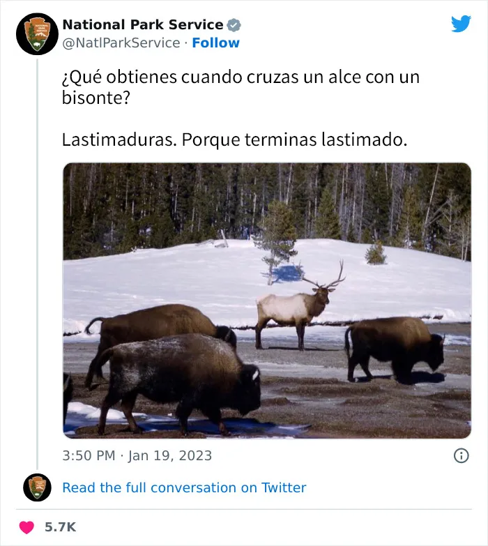 20 Tuits geniales del Servicio de Parques Nacionales que están haciendo reír a todo el mundo