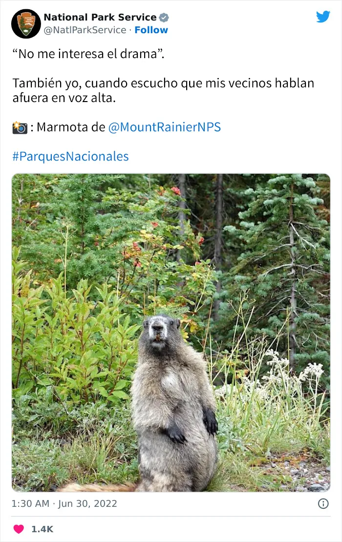 20 Tuits geniales del Servicio de Parques Nacionales que están haciendo reír a todo el mundo